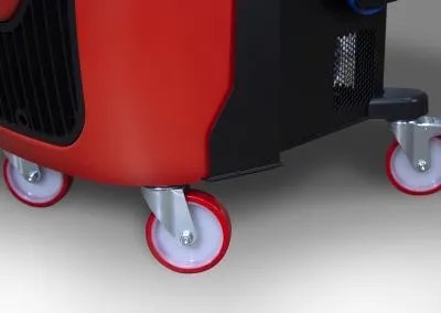 Rotary® R3AC80 | Automatic Dual-Gas AC Recovery Machine Rotary R3AC80 Automatic Car AC Recovery Machine featuring lockable 360-degree casters for enhanced mobility.
